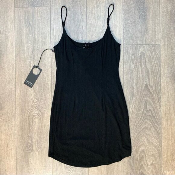 REVOLVE Privacy Please Women's Mini Dress Lace Up Ribbed knit Black Size XS - Picture 15 of 16